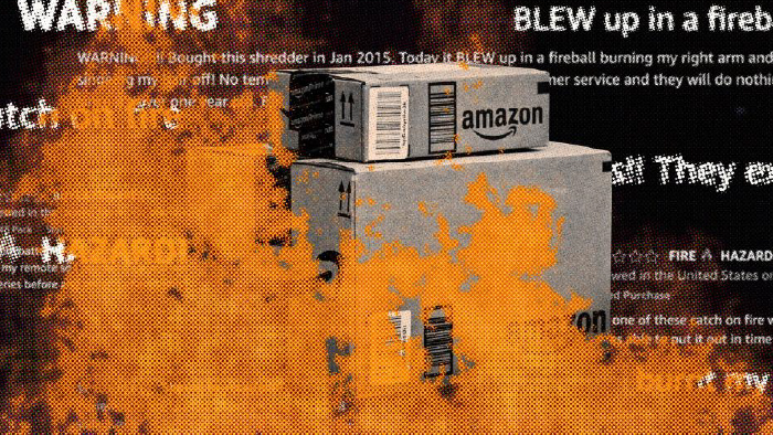 Dozens of Amazon's own products have been reported as dangerous -- melting, exploding or even bursting into flames